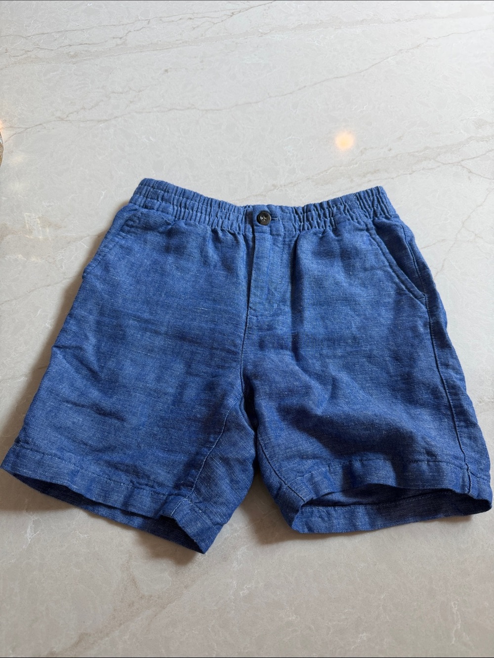 Janie and Jack Deep Blue Elastic-Waist Shorts